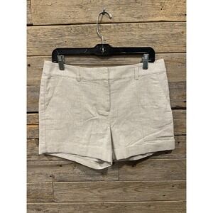 NWT‎ Lane Bryant Women's Lined White Shimmery Shorts Slash Pockets Zip Up Size 6